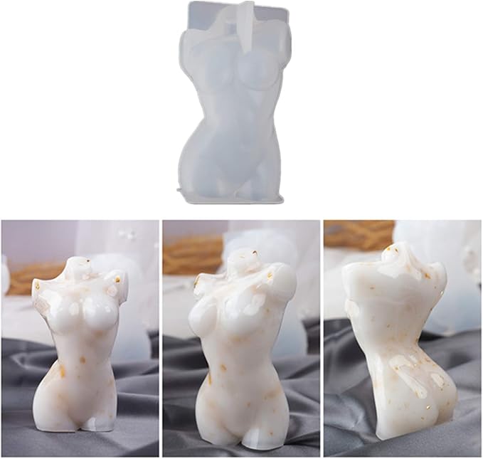 Silicone Mould - 1 x Womens Torso Mould 8.7cm x 5cm