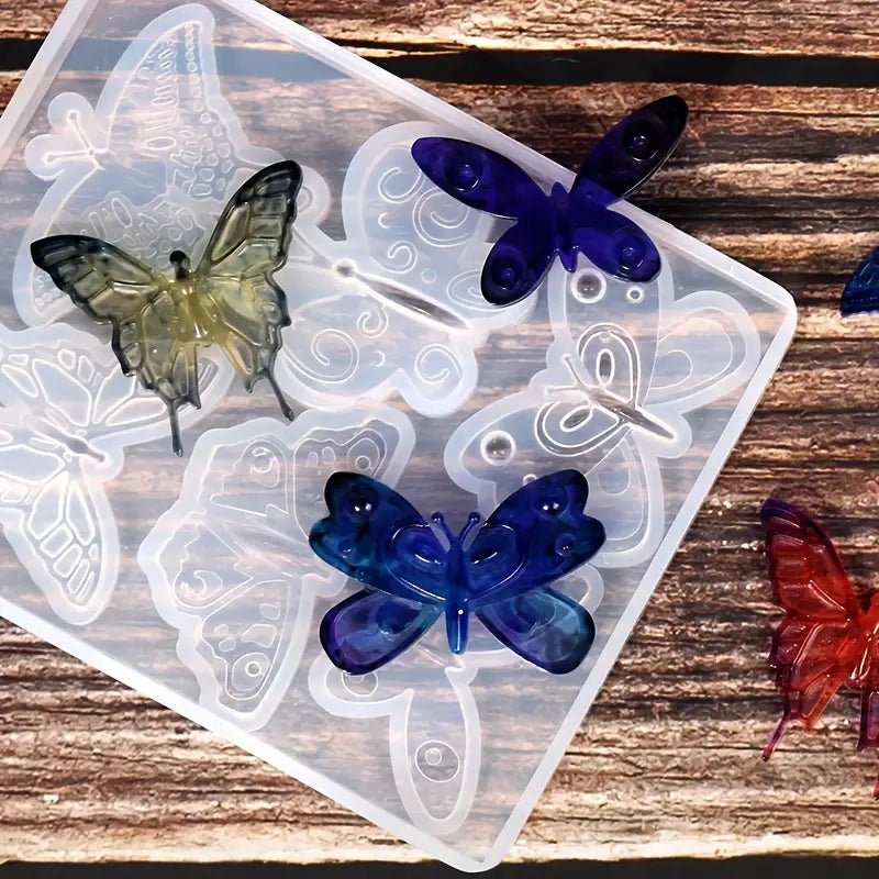 Silicone Mould - 6 in 1 Butterfly Mould 9cm x 10.8cm
