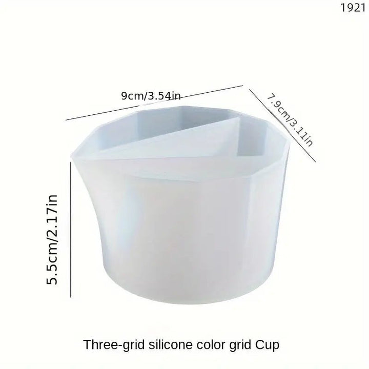 Silicone Reusable Resin 3 x Split Cup For Pouring 9.8cm x 5.2cm