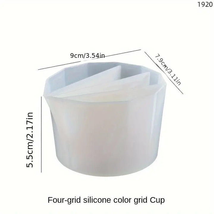 Silicone Reusable Resin 4 x Split Cup For Pouring 9.8cm x 5.2cm