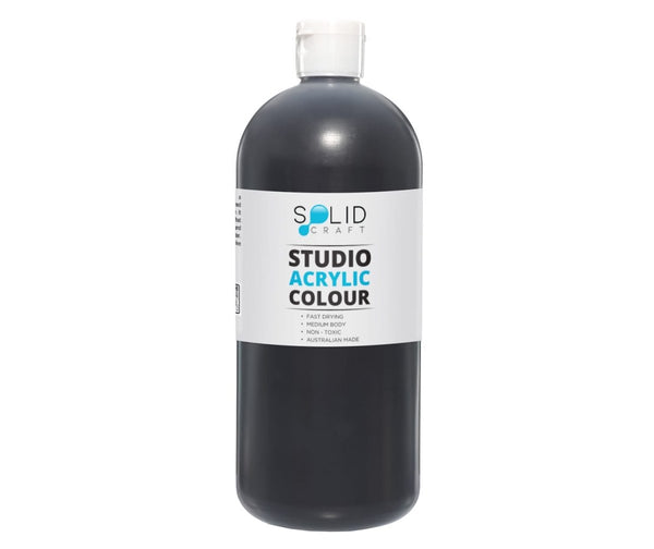 Studio Acrylic Paint | Black - 1 Litre