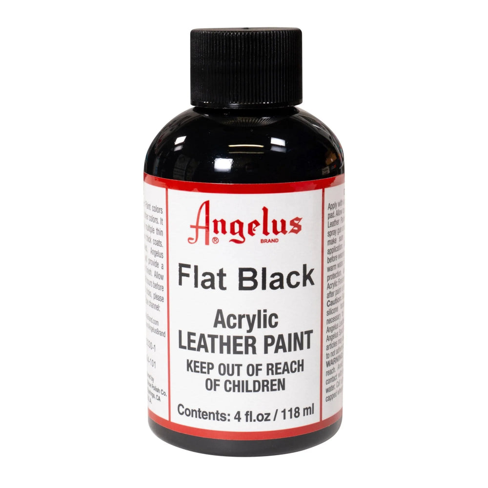 Angelus Acrylic Leather Sneaker Paint Flat Black 118mL – Solid