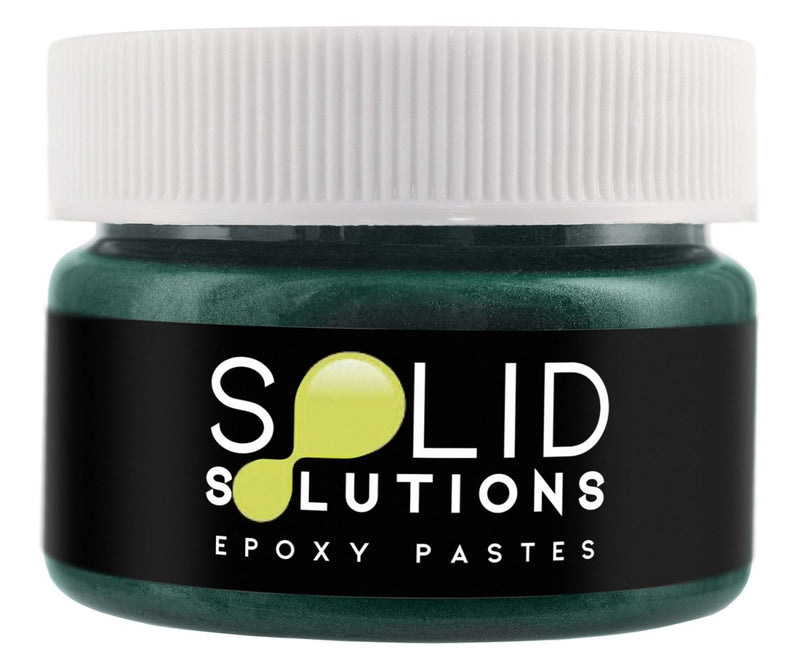 Solid Solutions Metallic Evergreen epoxy pigment paste, 30mL jar