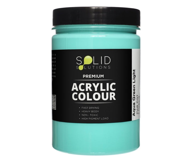 Solid Solutions Acrylic Paint | Aqua Green Light - 250ml