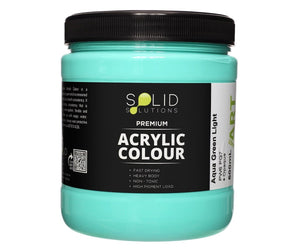 Solid Solutions Acrylic Paint | Aqua Green Light - 500ml