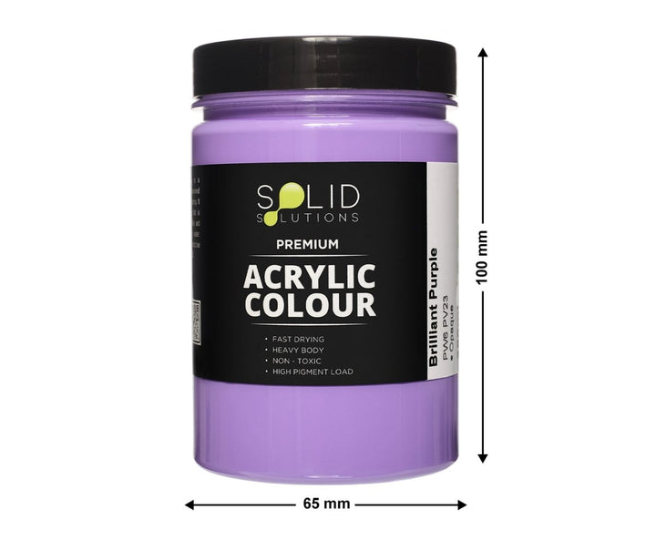 Solid Solutions Acrylic Paint | Brilliant Purple - 250ml