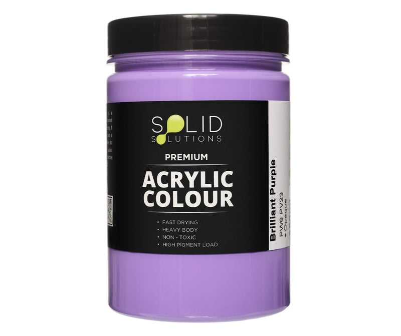 Solid Solutions Acrylic Paint | Brilliant Purple - 250ml