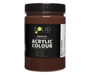 Solid Solutions Acrylic Paint | Burnt Umber - 250ml