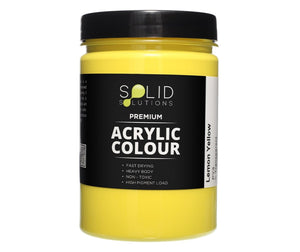Solid Solutions Acrylic Paint | Lemon Yellow - 250ml