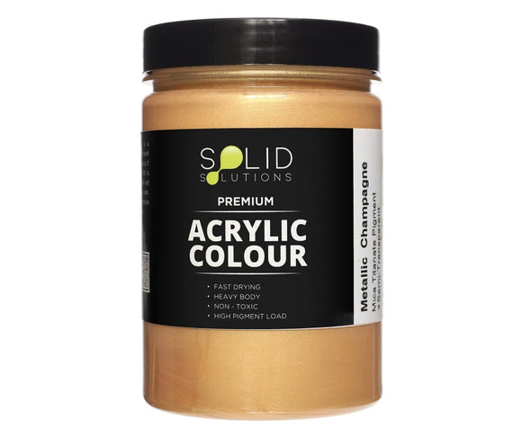 Solid Solutions Acrylic Paint | Metallic Champagne - 250ml