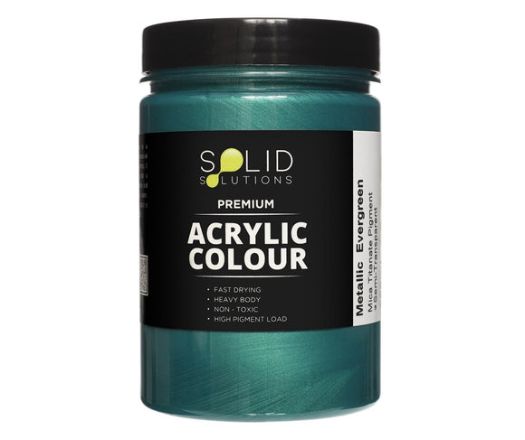 Solid Solutions Acrylic Paint | Metallic Evergreen - 250ml