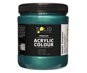 Solid Solutions Acrylic Paint | Metallic Evergreen - 500ml