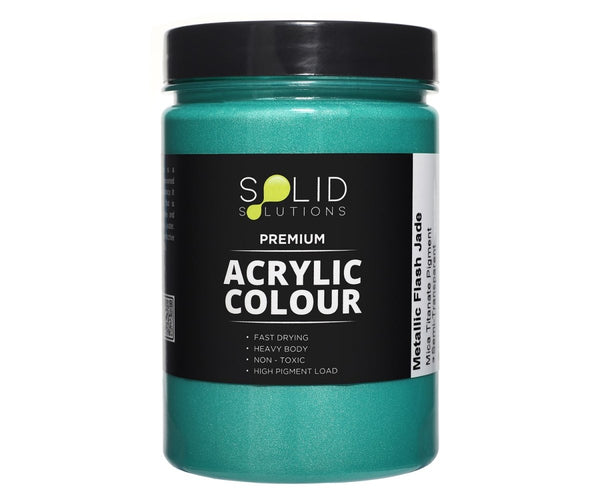 Solid Solutions Acrylic Paint | Metallic Flash Jade - 250ml