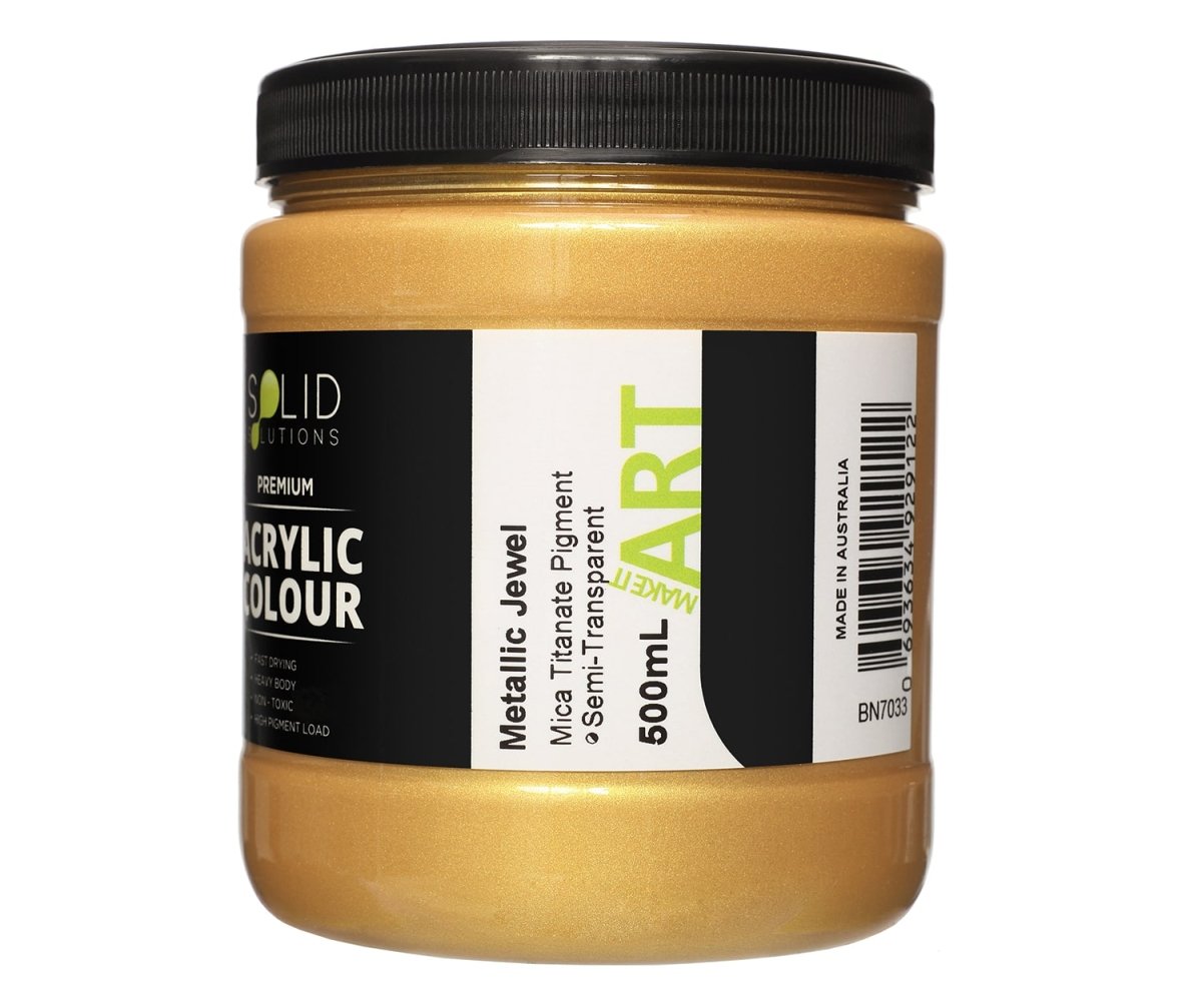 Solid Solutions Acrylic Paint | Metallic Jewel - 500ml