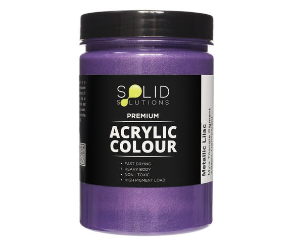 Solid Solutions Acrylic Paint | Metallic Lilac - 250ml