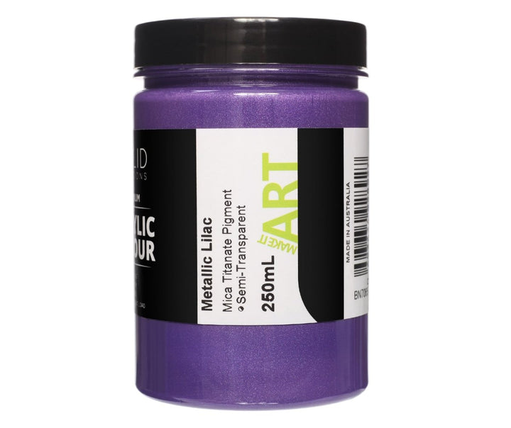 Solid Solutions Acrylic Paint | Metallic Lilac - 250ml