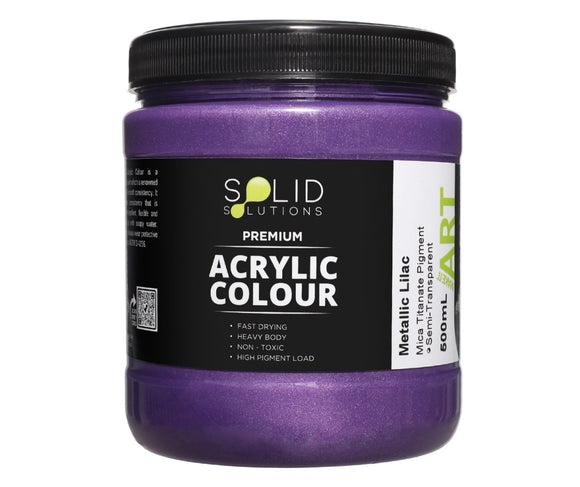 Solid Solutions Acrylic Paint | Metallic Lilac - 500ml