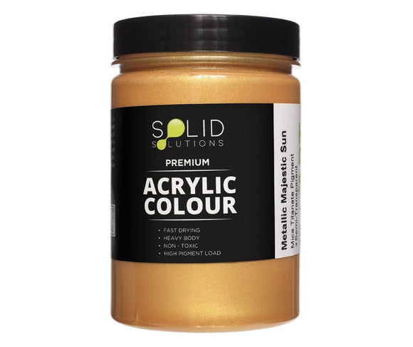 Solid Solutions Acrylic Paint | Metallic Majestic Sun - 250ml