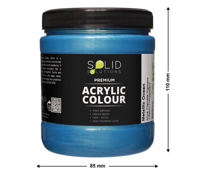 Solid Solutions Acrylic Paint | Metallic Ocean - 500ml