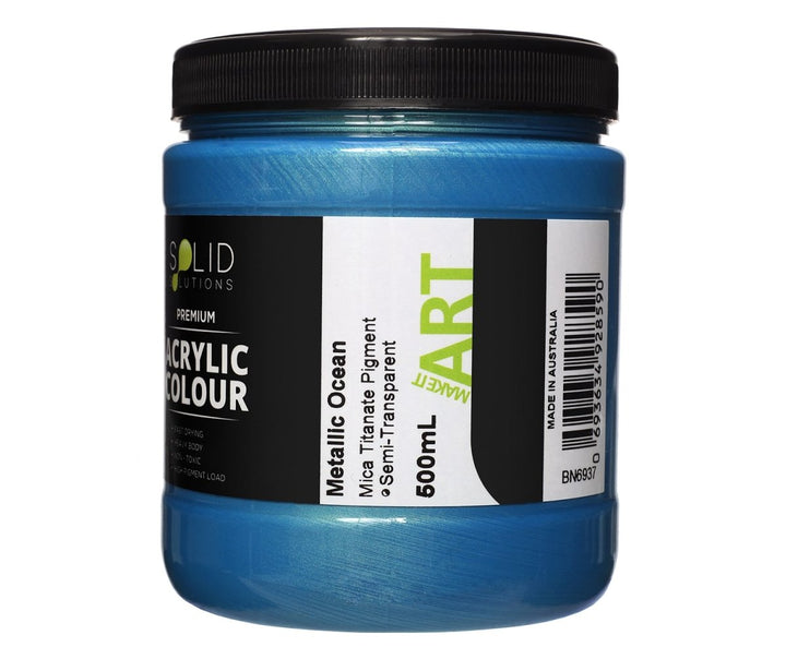 Solid Solutions Acrylic Paint | Metallic Ocean - 500ml