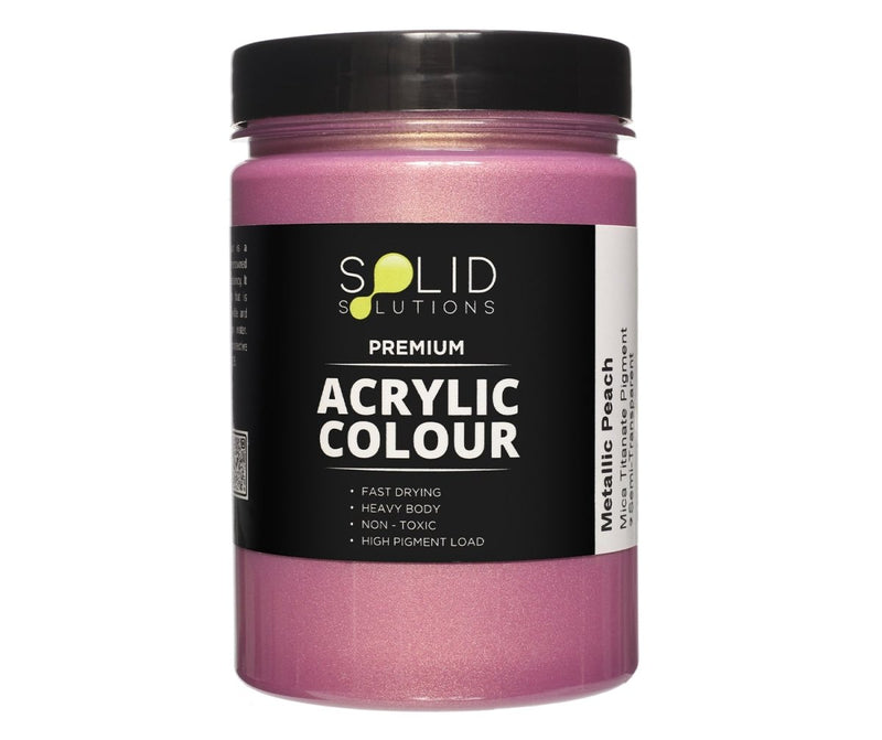 Solid Solutions Acrylic Paint | Metallic Peach - 250ml