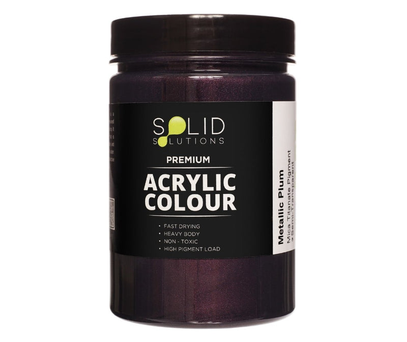 Solid Solutions Acrylic Paint | Metallic Plum - 250ml