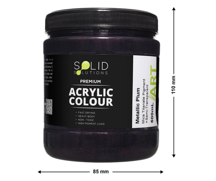 Solid Solutions Acrylic Paint | Metallic Plum - 500ml