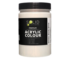 Solid Solutions Acrylic Paint | Metallic Sandy Shore - 250ml
