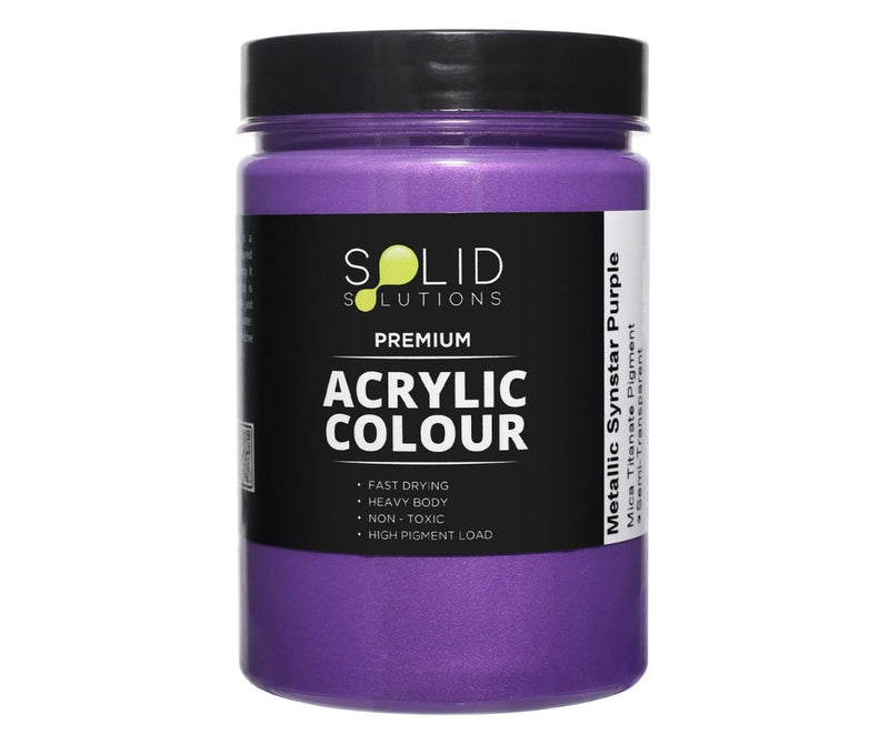Solid Solutions Acrylic Paint | Metallic Synstar Purple - 250ml