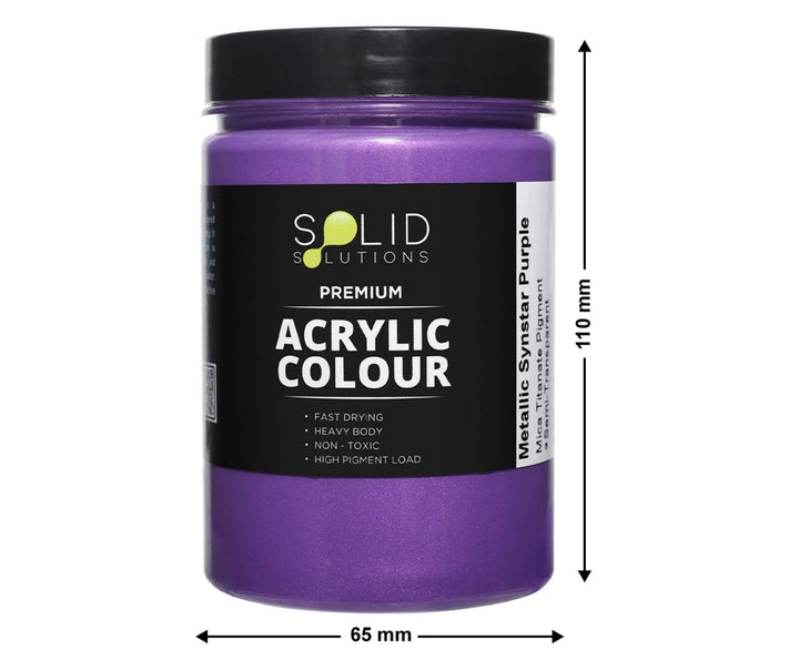 Solid Solutions Acrylic Paint | Metallic Synstar Purple - 250ml