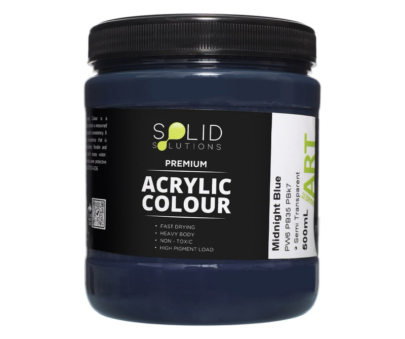 Solid Solutions Acrylic Paint | Midnight Blue - 500ml