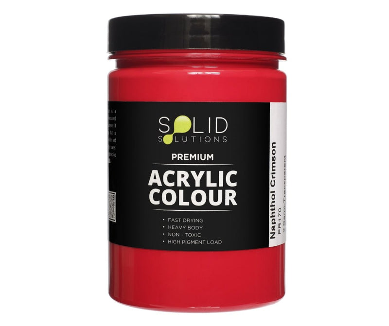 Solid Solutions Acrylic Paint | Naphthol Crimson - 250ml