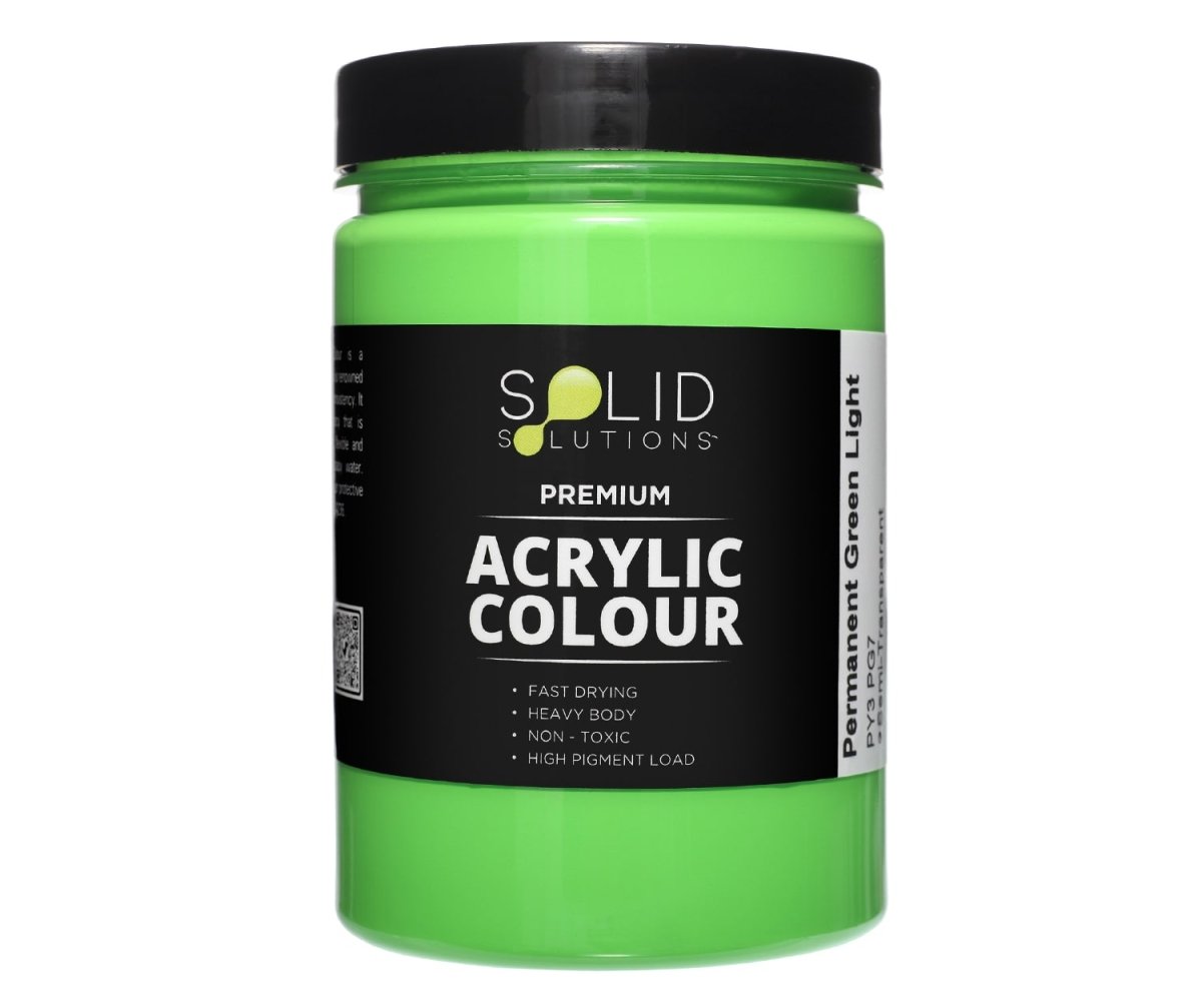 Solid Solutions Acrylic Paint Permanent Green Light 250ml