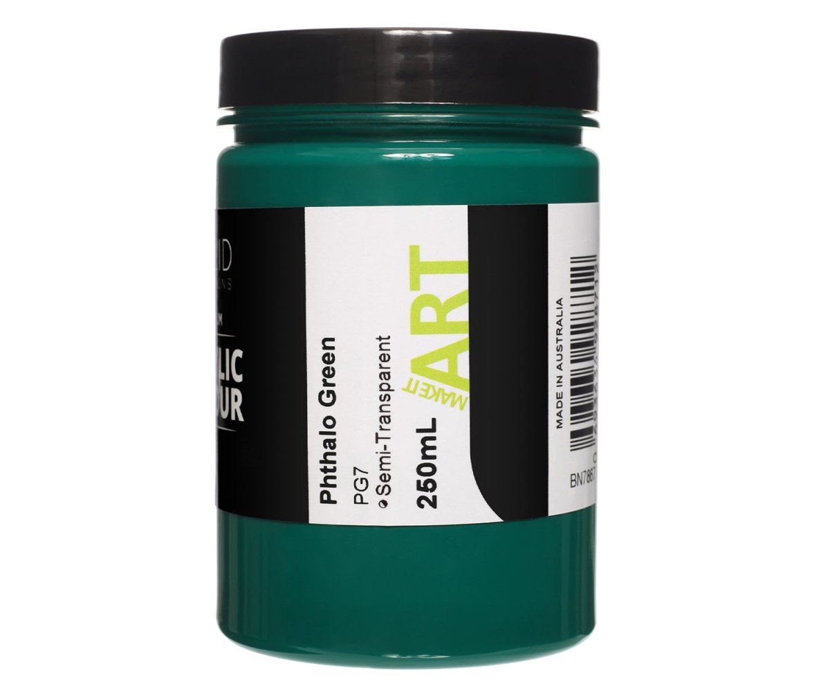 Solid Solutions Acrylic Paint | Phthalo Green - 250ml