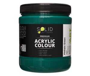 Solid Solutions Acrylic Paint | Phthalo Green - 500ml