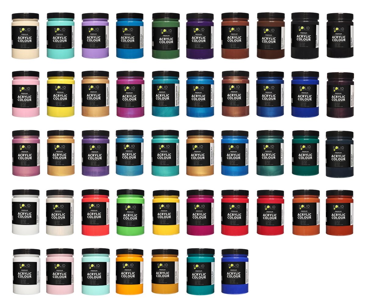 Solid Solutions Acrylic Paint | Primary Yellow - 250ml