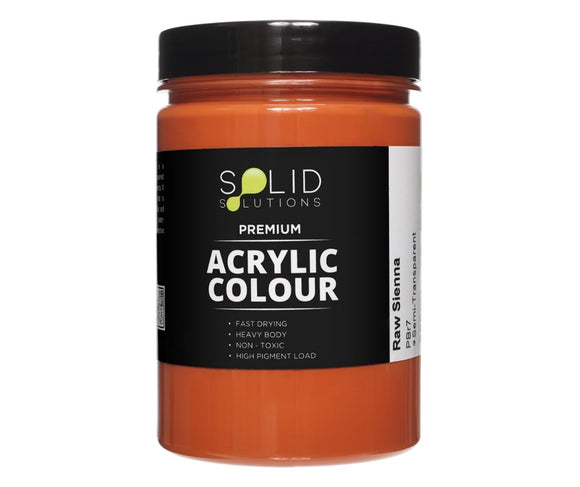 Solid Solutions Acrylic Paint | Raw Sienna - 250ml