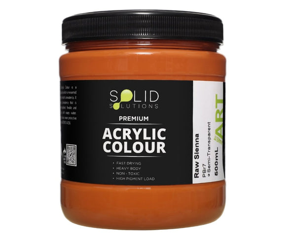 Solid Solutions Acrylic Paint | Raw Sienna - 500ml