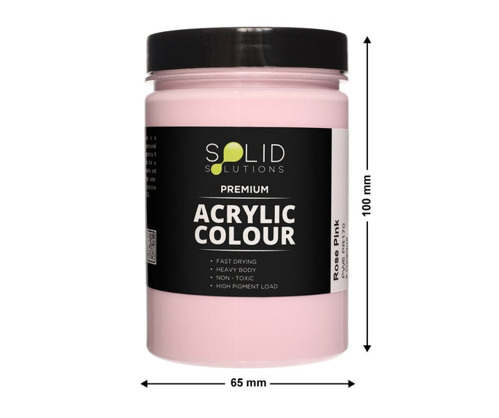 Solid Solutions Acrylic Paint | Rose Pink - 250ml