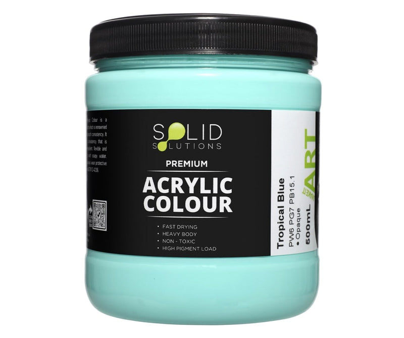 Solid Solutions Acrylic Paint | Tropical Blue - 500ml
