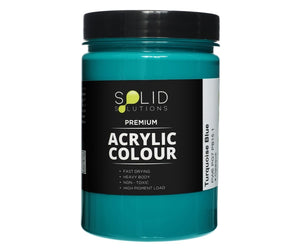 Solid Solutions Acrylic Paint | Turquoise Blue - 250ml