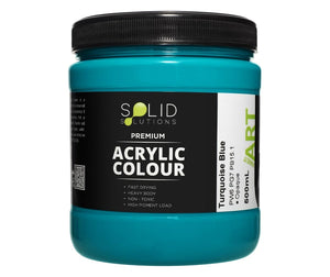 Solid Solutions Acrylic Paint | Turquoise Blue - 500ml
