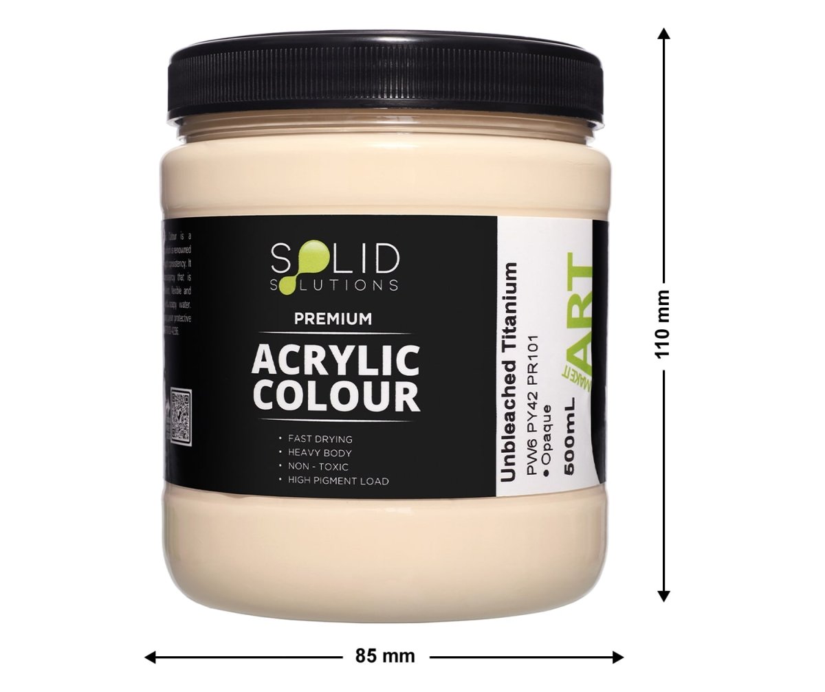 Solid Solutions Acrylic Paint | Unbleached Titanium - 500ml