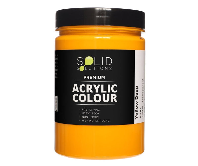 Solid Solutions Acrylic Paint | Yellow Deep - 250ml