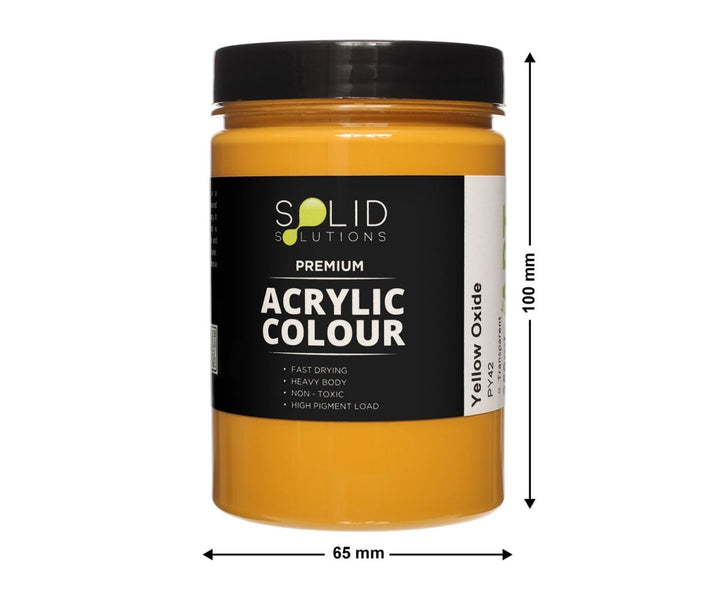 Solid Solutions Acrylic Paint | Yellow Oxide - 250ml