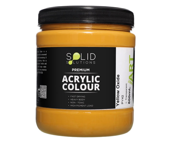 Solid Solutions Acrylic Paint | Yellow Oxide - 500ml