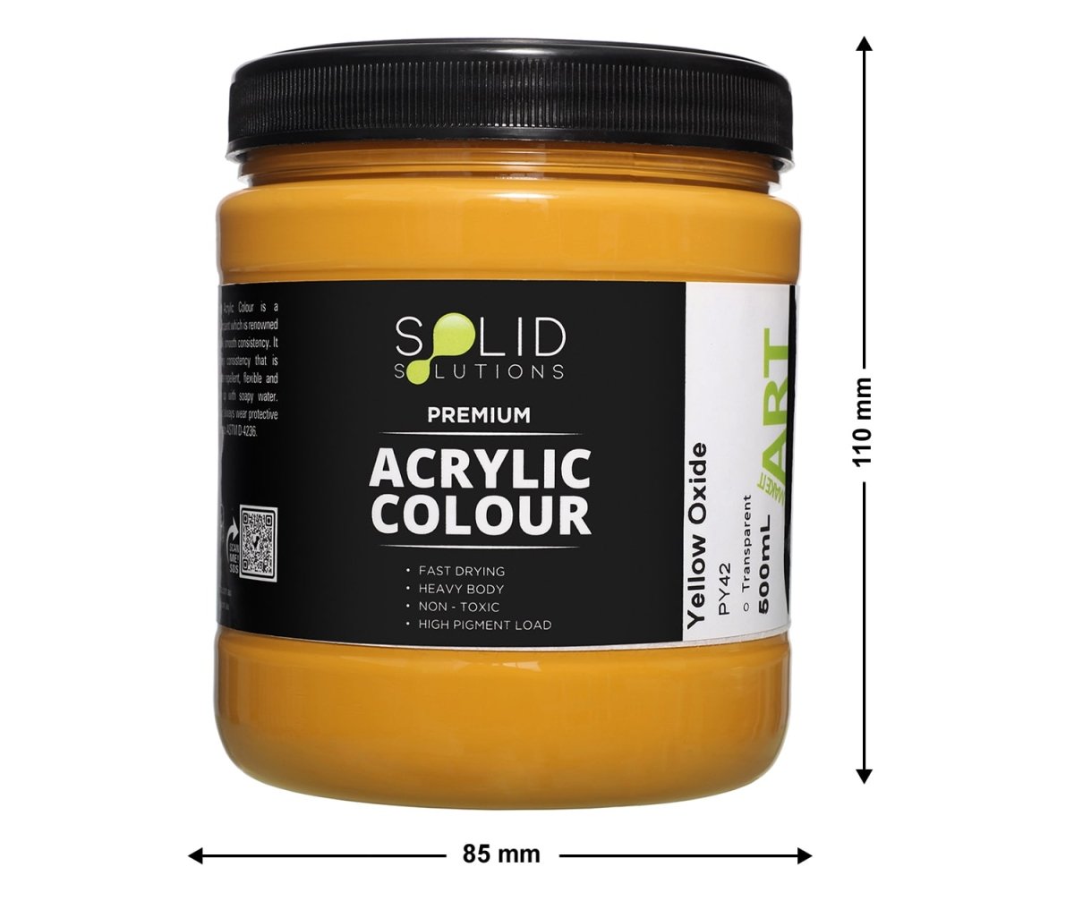 Acrylic Paint Yellow Oxide 500ml Solid Solutions